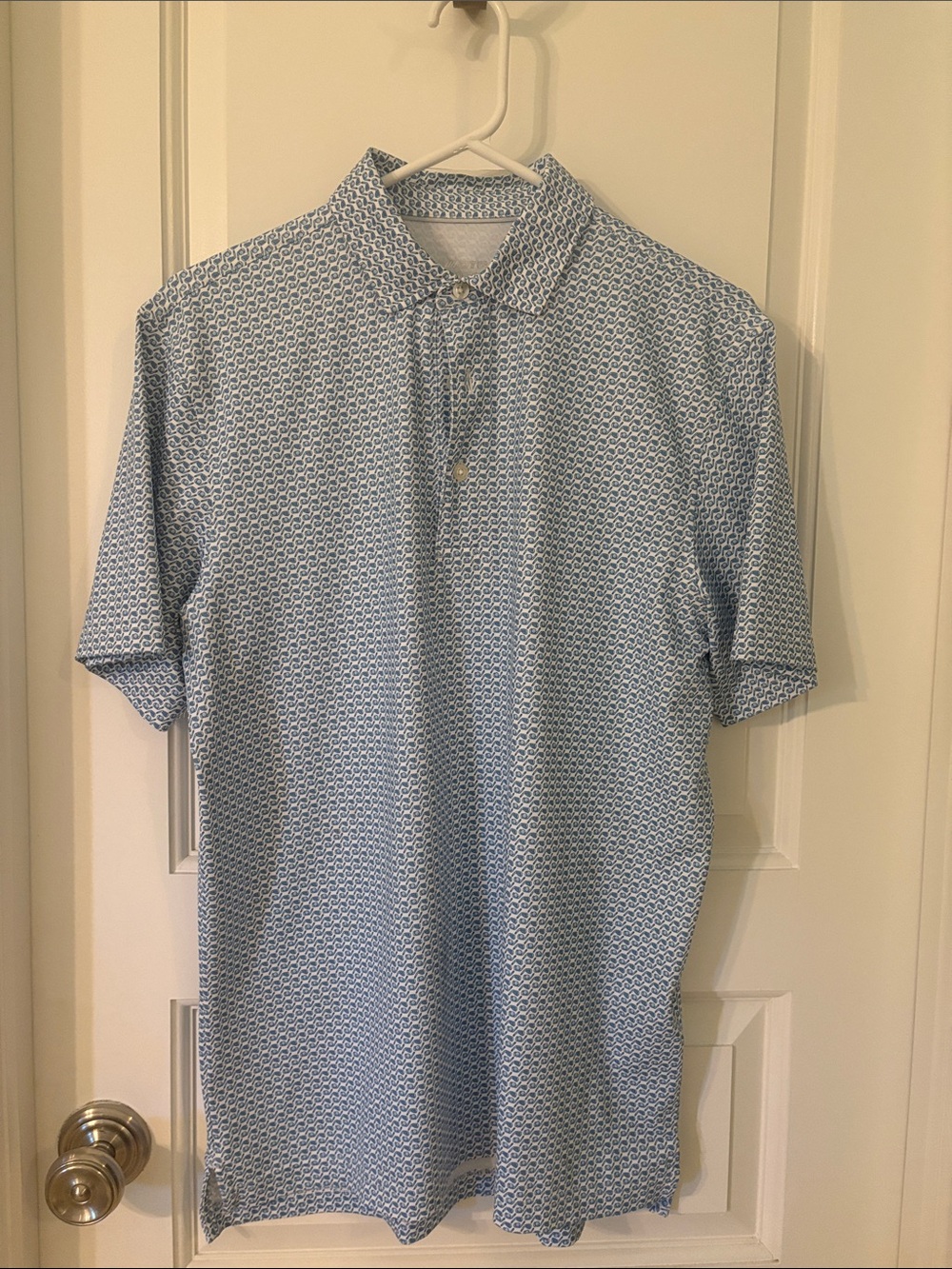 Vineyard Vines Light Blue Micro-Print Polo